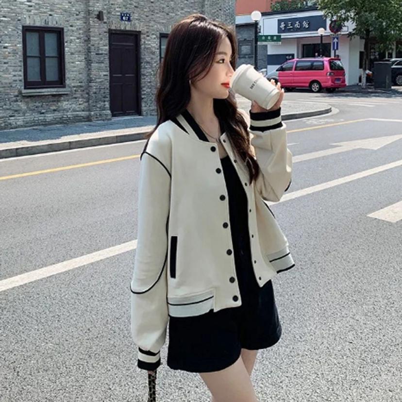 여성 바시티 숏자켓 간절기 데일리 캐주얼 아우터