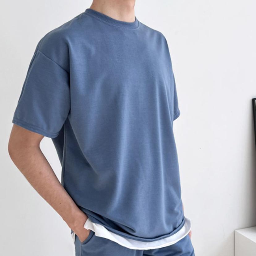 남자 반팔 티셔츠 스판 소재 데일리 기본핏 여름 상의