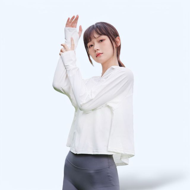 후드 크롭 바람막이 자외선 차단 경량바람막이 4컬러