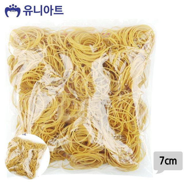칼라고무줄 머리끈고무줄 노랑 고무줄 7cm