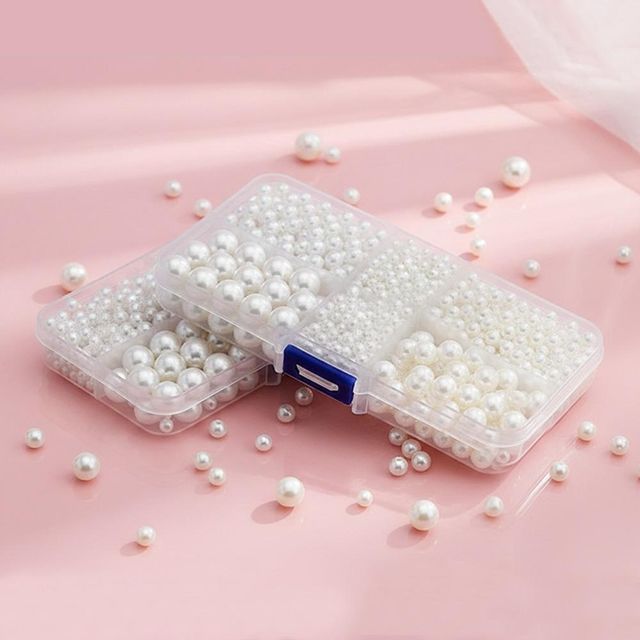 비즈아트 구멍없는 리폼진주 4~10mm DIY진주단추 세트