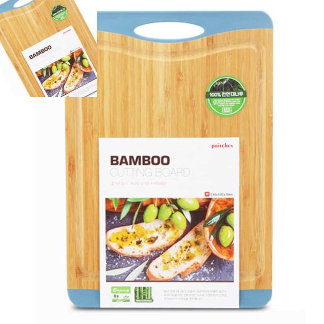 프리첸대나무도마 중 330x230x16mm 손잡이도마 조리도구 주방용품 주방도구