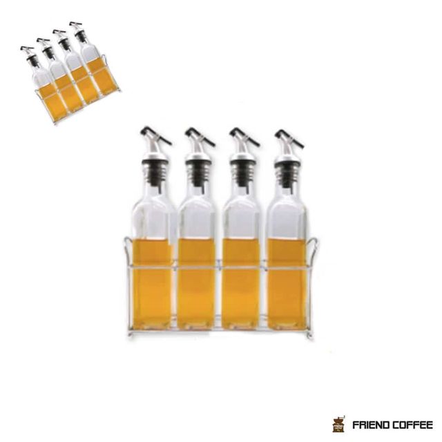 글라스 오일병 250ml 4P세트 오일소분통 업소용오일통 주방양념통 참기름공병