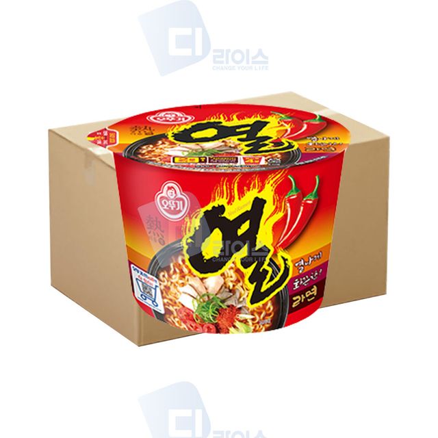오뚜기 열라면 큰컵 105g 12개, 화끈한 컵라면 용기면