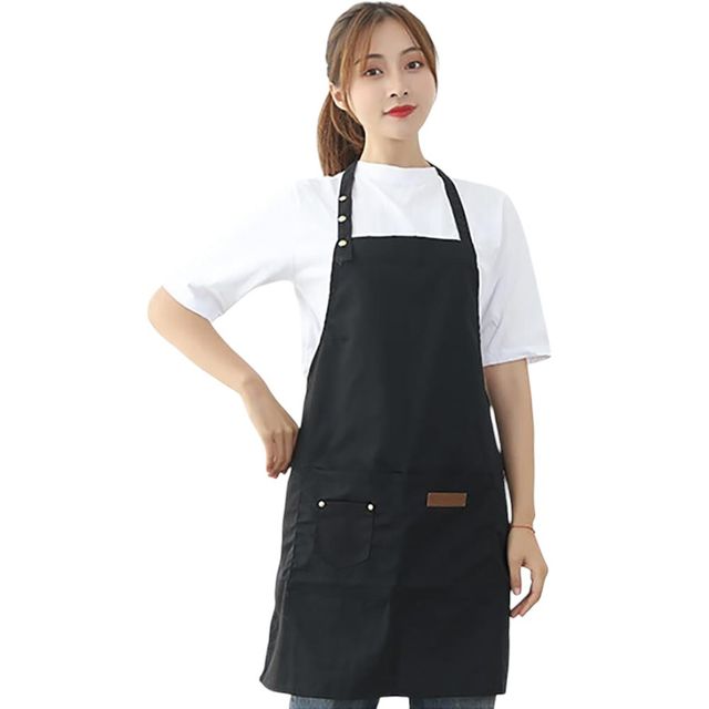 공방 모던 캔버스 앞치마 (블랙) DK69