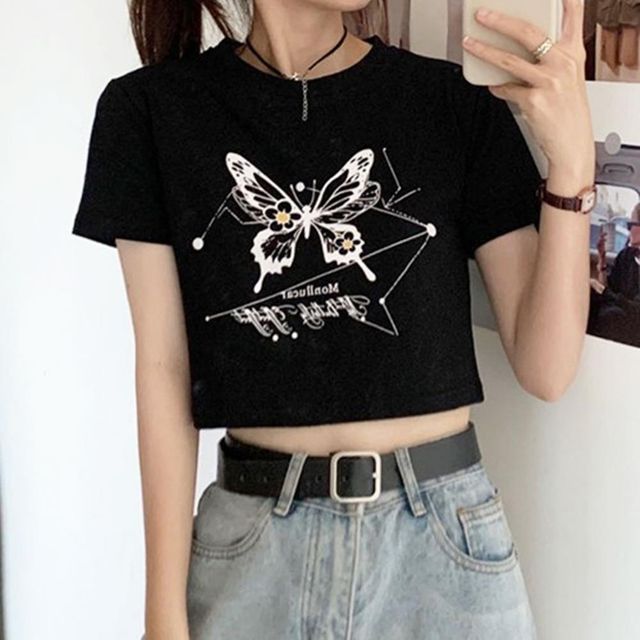 크롭 오버핏 긴팔티셔츠 티셔츠 루즈핏 긴팔티 신상