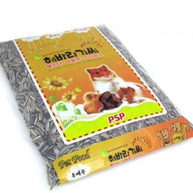 햄스터 해바라기씨 간식 사료 다람쥐 먹이 380g - 영양 풍부한 자연 간식