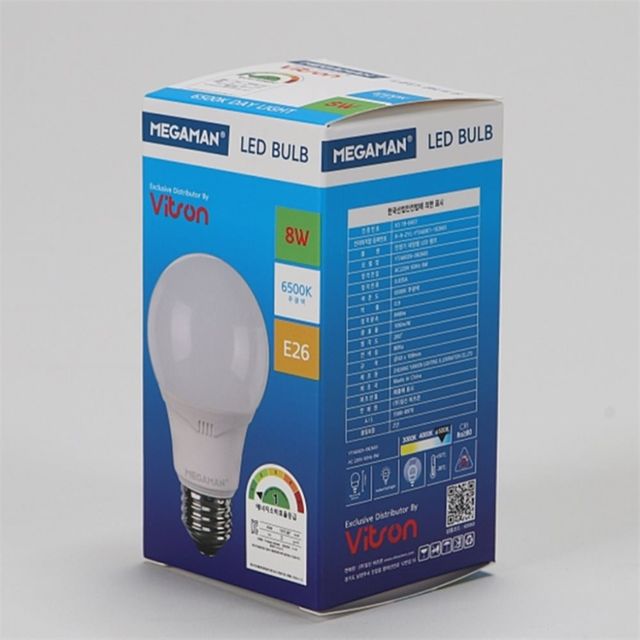 벌브 LED MEGA 8W 주광 A60 LED볼램프 LED벌브 벌브LED