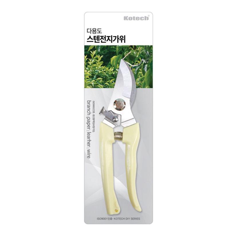 코텍 다용도 스텐 전지 가위 K-7669 원예용