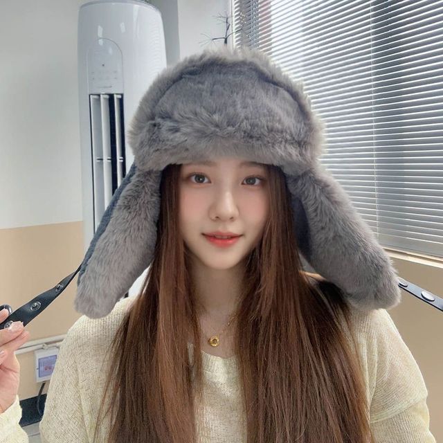 겨울귀마개모자 스키장모자 귀달이 군밤모자 그레이