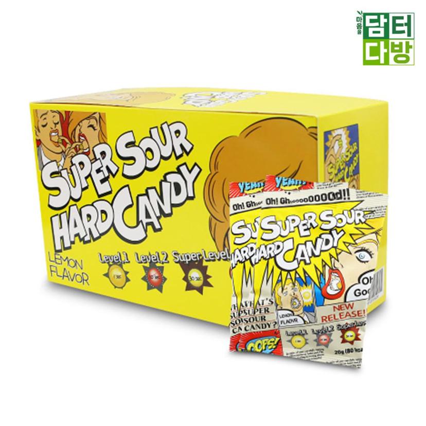 슈퍼 사우어 캔디 레몬향 20개입 세트 신맛 사탕