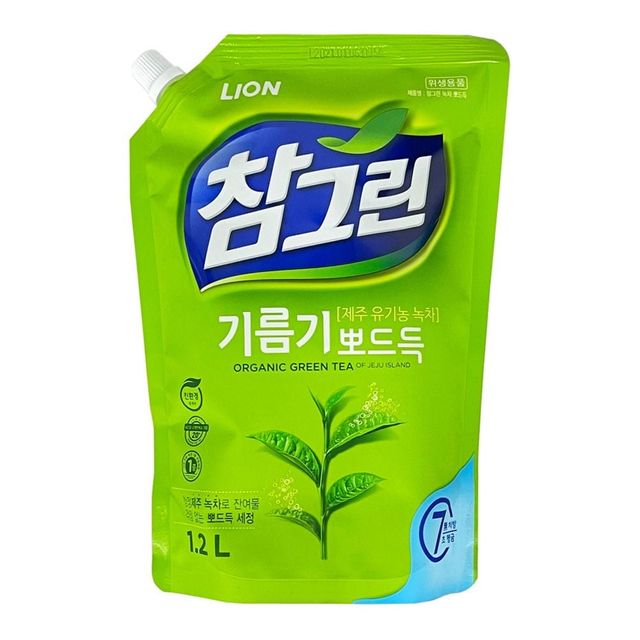 녹차향 리필 세제 1200ml 주방용 액체 세정제