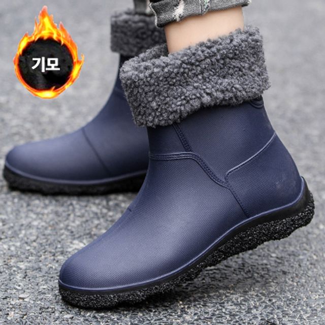 겨울 부츠 털신발 남자 부츠 - 따뜻한 모카신 털부츠