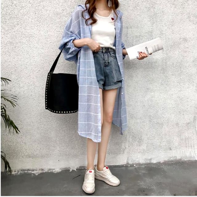 여자 데일리 편한 이너 롱 후드 캐주얼 가디건 셔츠
