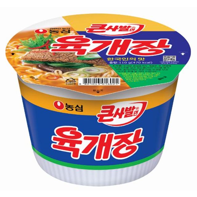 농심 큰사발면 육개장 16개 BOX - 진한 사골 국물의 깊은 맛, 대용량 가정식