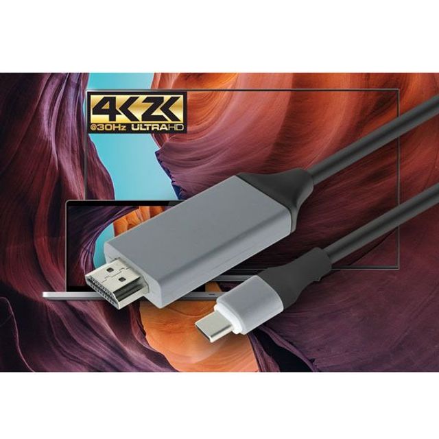 Type C to HDMI 변환 컨버터 케이블 2M - USB 3.1 지원