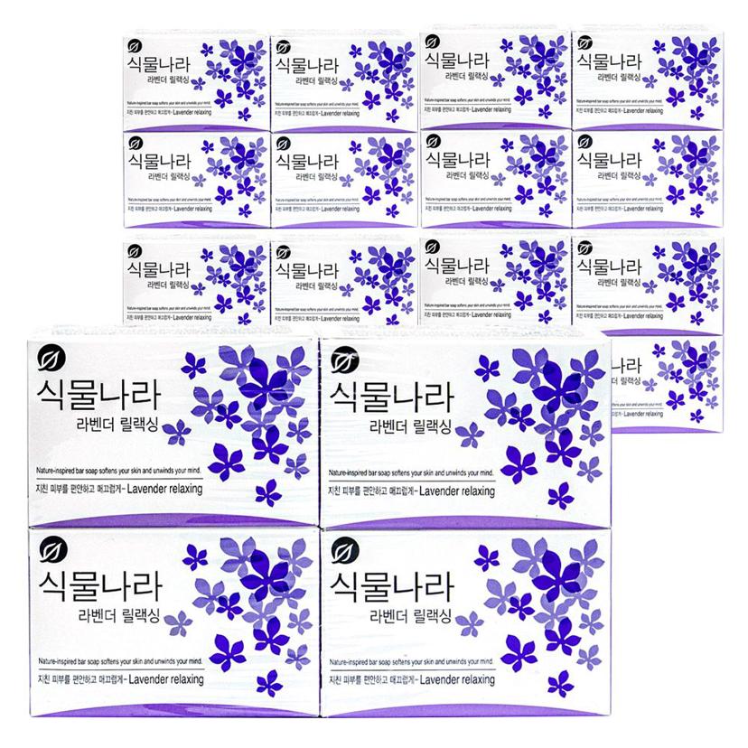 식물나라 라벤더 릴렉싱 세수 비누 100g 4입 5개 세트