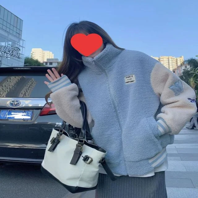 여성 3컬러 캐주얼 귀여운 겨울 뽀글이 후리스 점퍼