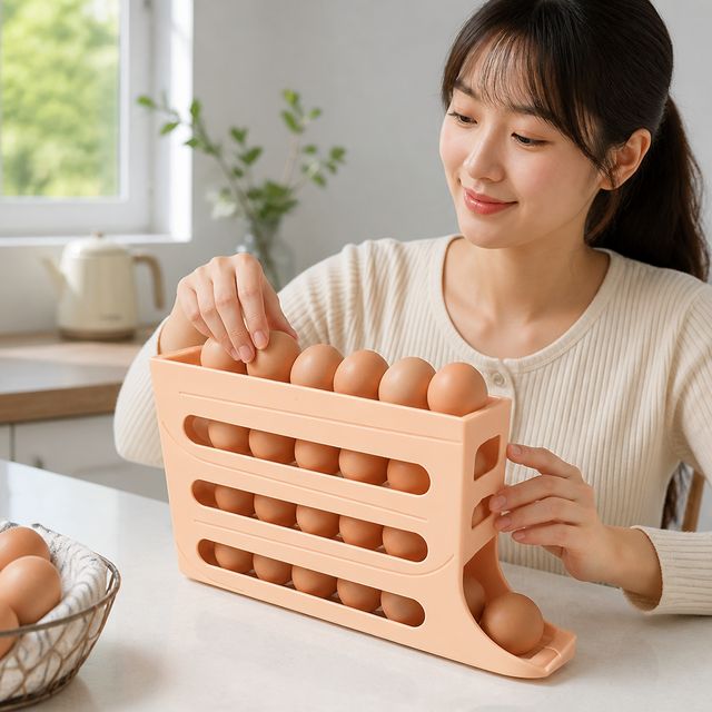 냉장고 계란케이스 30구 계란정리함 슬라이딩 보관용기