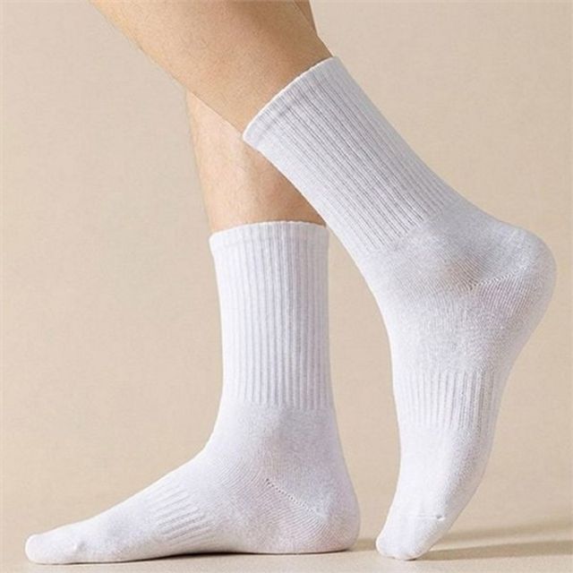 여성 중목 양말 학생 캐주얼 무지 기본 스포츠형