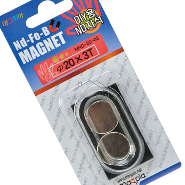원형자석 ND자석 원형강력자석 DIY MND 20 03 20Φx3.0T 1판2EA