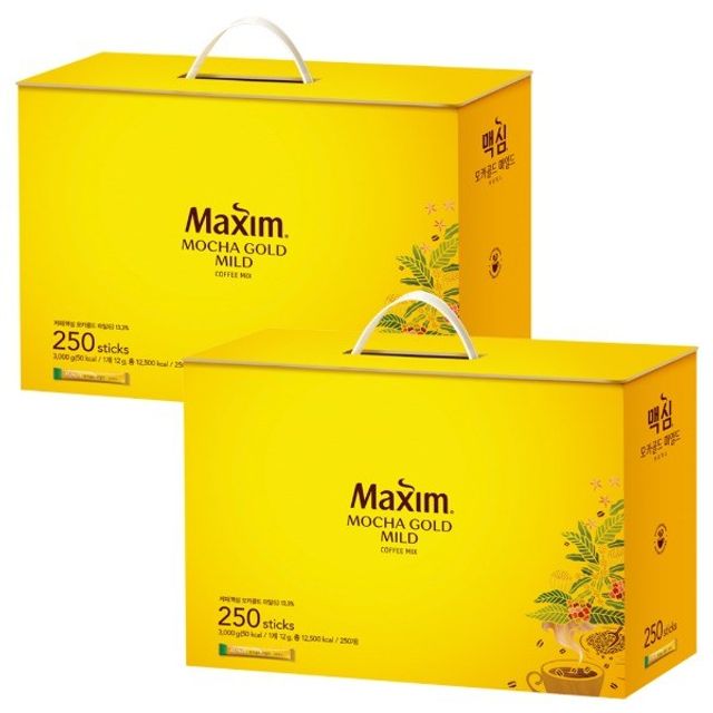 맥심 모카골드 마일드 500T - 250T 2박스 대용량 커피믹스