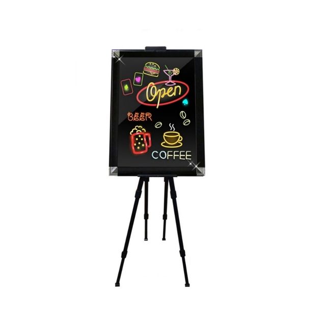네온보드 LED 4색 사각이젤 포함 43.5x58cm