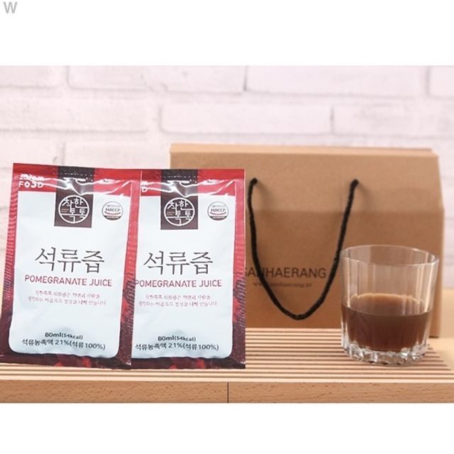 산해랑 프리미엄 석류즙 80ml x 30포 - 항산화 풍부한 100% 석류 추출액