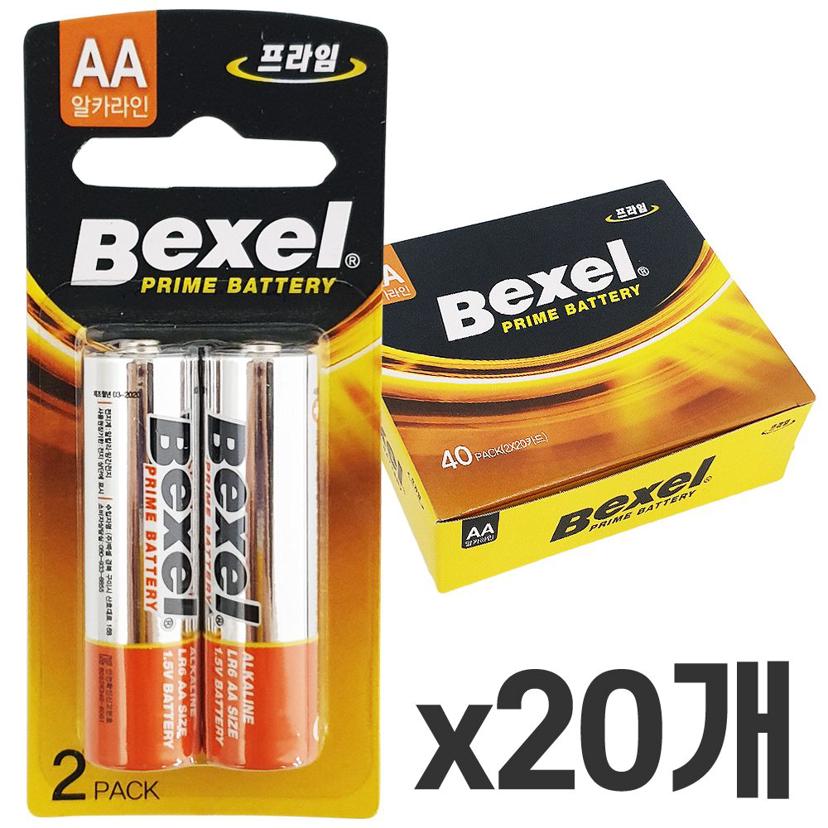 벡셀 알카라인 AA 건전지 20개입 1박스 세트