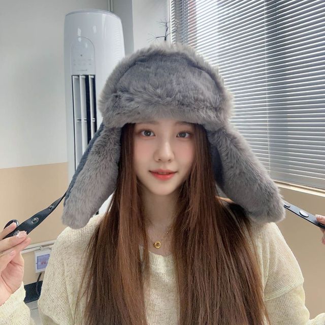 군밤모자 겨울모자 뽀글뽀글 그레이 귀달이