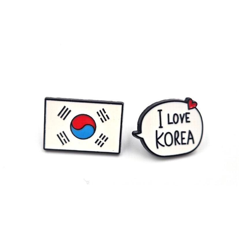 태극기 뱃지 군인 군용 배지 패션 브로치