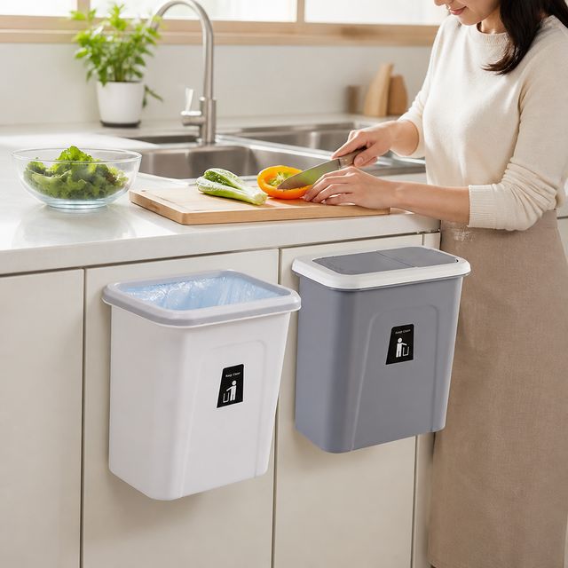 싱크대 부착형 음식물 쓰레기통 밀폐형 거치식 폐기물 보관함