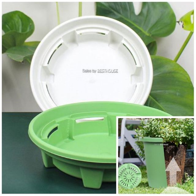 플라스틱 포트 화분 3.6L 20x17cm 화이트 플라스틱화분 인테리어화분 정원용품 플라스틱화분다이