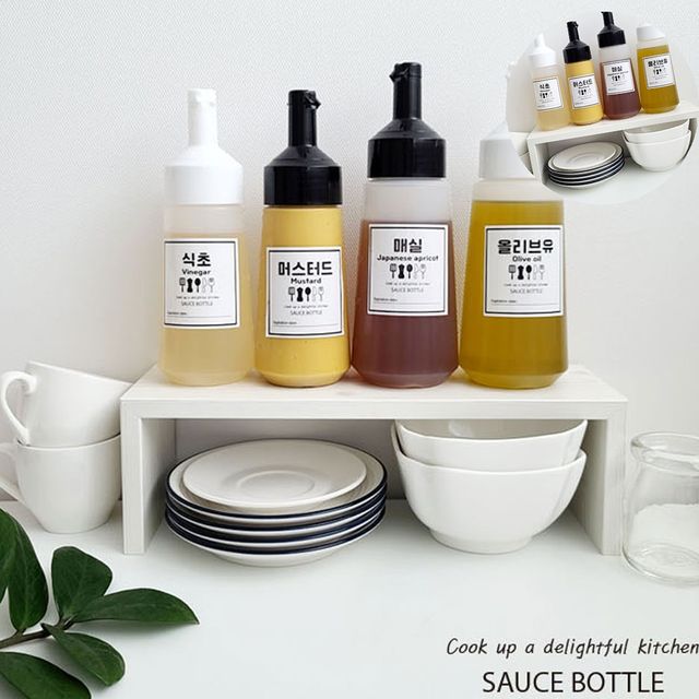밀크티보틀 플라스틱공병 원터치 소스병 중 360ml