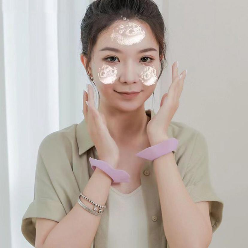 실리콘 세안 팔찌 2P 손목 세안 밴드 물흐름 방지