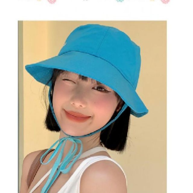 여름 공용 자외선차단 선스크린 사파리 챙모자 턱끈 서핑 버킷햇