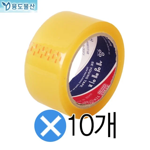 세영 박스 테이프 투명 50m 10롤 세트 - 국산 포장 테이프