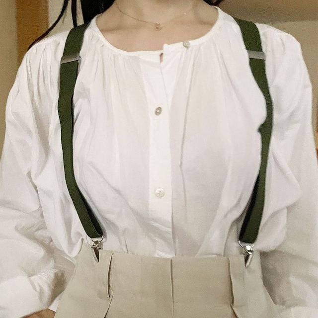 컬러 멜빵 성인용 카키 남자멜빵 여자멜빵