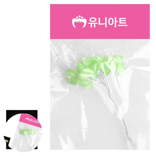 만들기수업 아동미술만들기 구슬꽃 연두