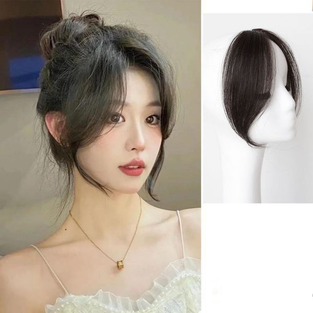 브이라인 옆머리 웨이브 부분가발 - 좌우 1세트