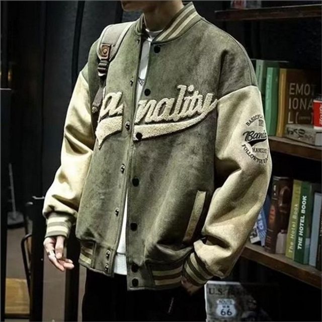 루즈핏 남성 스웨이드 자켓 캐주얼 남성 오버핏 자켓 데일리 가을