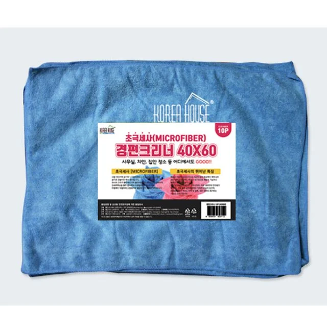 극세사 크리너 블루 40x60 10P 행주 손걸레 타올 걸레