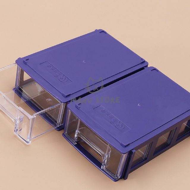 화장품정리함 소형수납장 연결형 서랍식 수납함 2p세트 8.5x4.5cm 네이비