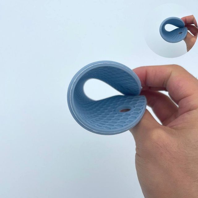 실리콘컵받침대 실리콘냄비받침대 냄비 받침대 14cm 블루