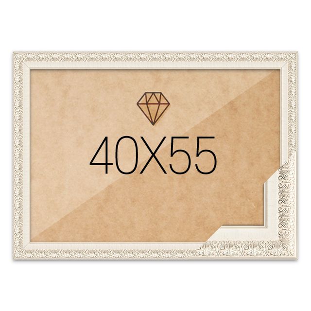 벽걸이액자 40x55 보석십자수 고급형 매트화이트