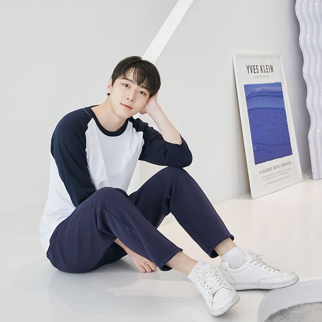 교복몰 올 밴딩 치즈 슬랙스 네이비 교복바지 편안한 착용감