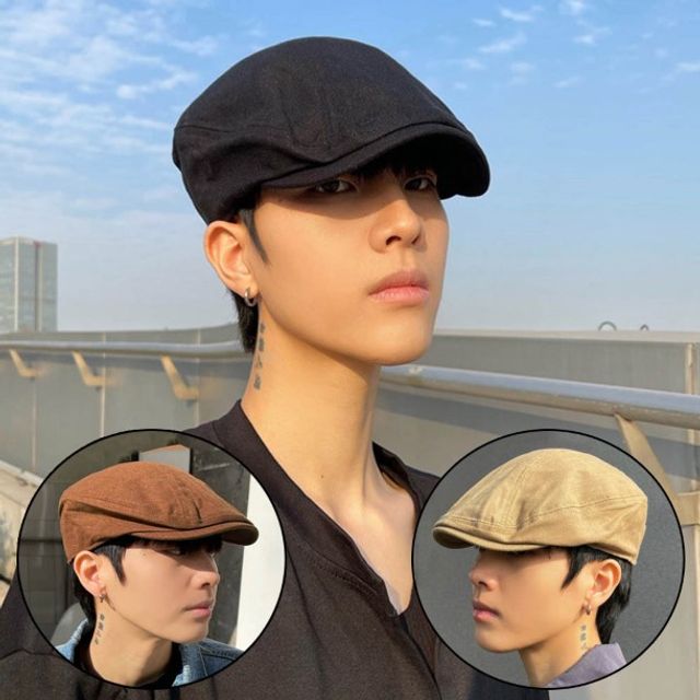 남자 베레모 헌팅캡 클래식 남성 패션 모자 코디