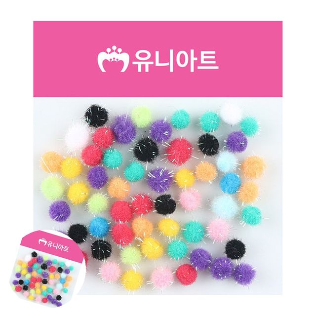 모루인형만들기 반짝이 퐁퐁 10mm, 어린이집 미술놀이