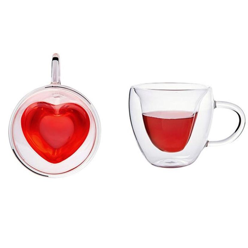 하트 유리컵 150ml 카페 쥬스컵 손잡이 유리잔