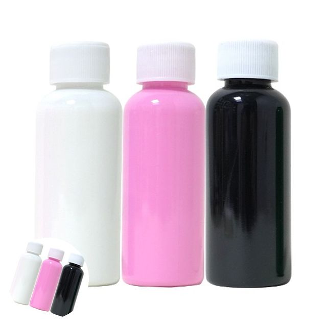 어린이미술교육 그리기놀이 푸어링 아트 페인트 C세트 50ml x 3색 흰색 분홍 검정 오브제 인형 별매